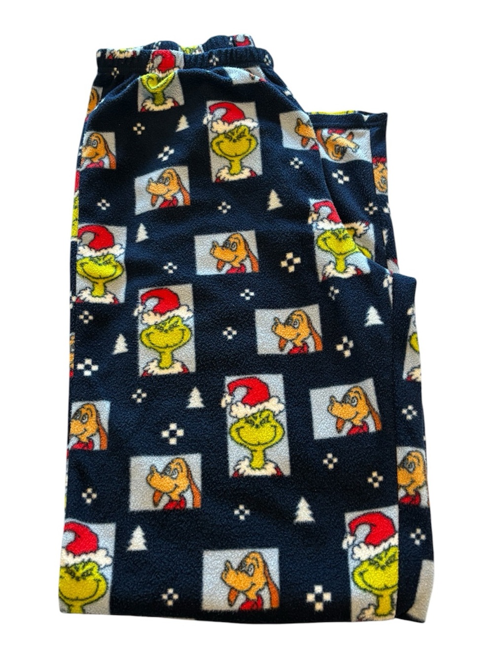 Navy Grinch and Max Print Fleece Pajama Pants - Holiday Sleepwear